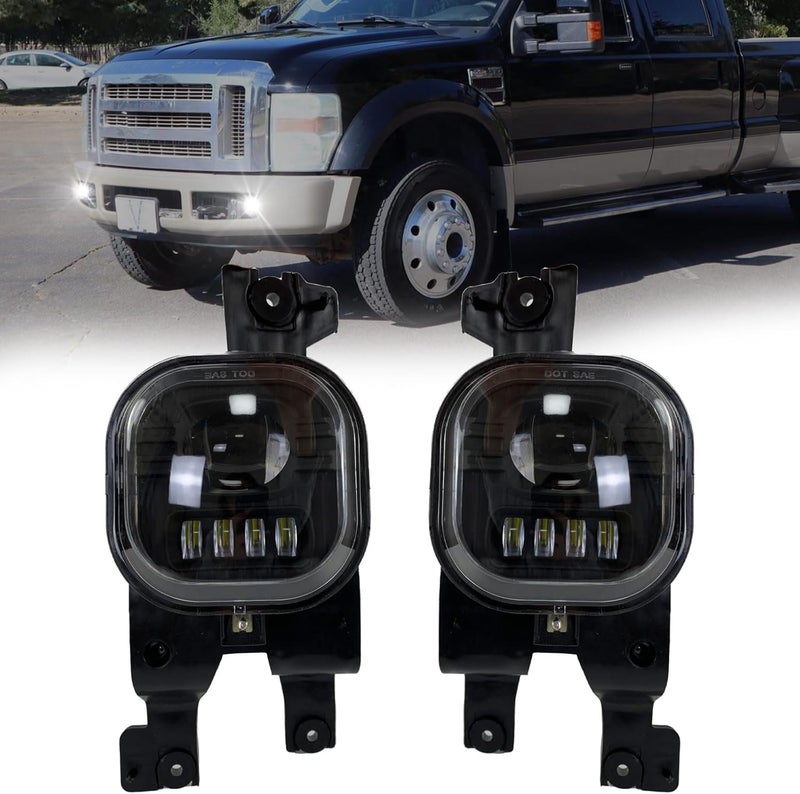 BOXLIGHT LED Fog Lights Assembly Compatible With Ford F250/F350/F450 2008-2010 Front Bumper Driving Fog Lamp Kits Fog Light - Image 1
